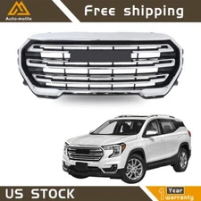 Grill For GMC Terrain SLE/SLT 2022 2023 W/Chrome Front Bumper Upper Grille