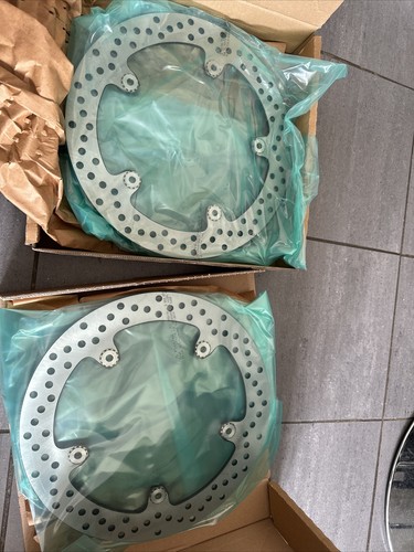 GENUINE BMW K1300 S K1200 PAIR FRONT BRAKE DISCS 34117711429