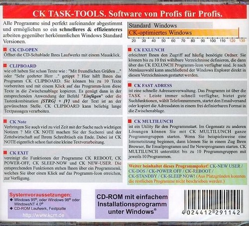Task-Tools CD-ROM – 13 Vollversionen für Windows 95/98/NT - Bild 2 von 2
