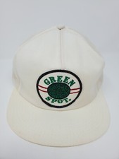 Green Spot Patch K-Products White with Mesh Snapback Hat Cap USA Made