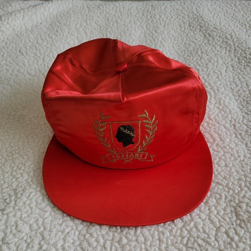 Satin Red Vintage Baseball Cap Hat 