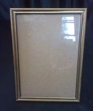 Vintage Ornate Gold Metal Photo Frame 5" X 7" Easel Back Mid Century