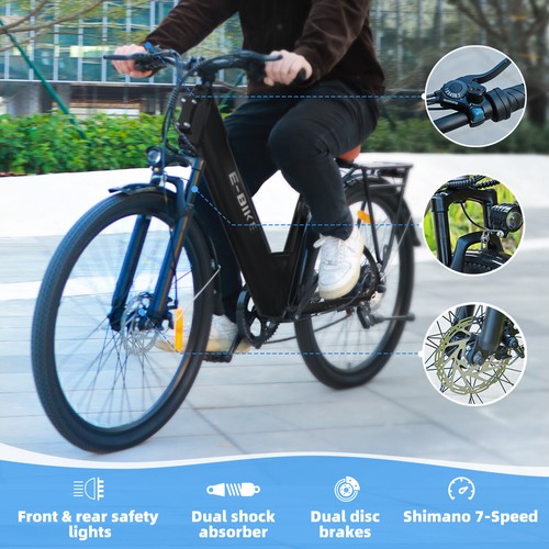 750W Ebike 26" Electric Bike Bicycle 25Mph CommuterTire Mountain Bikes Adults - Picture 5 of 8