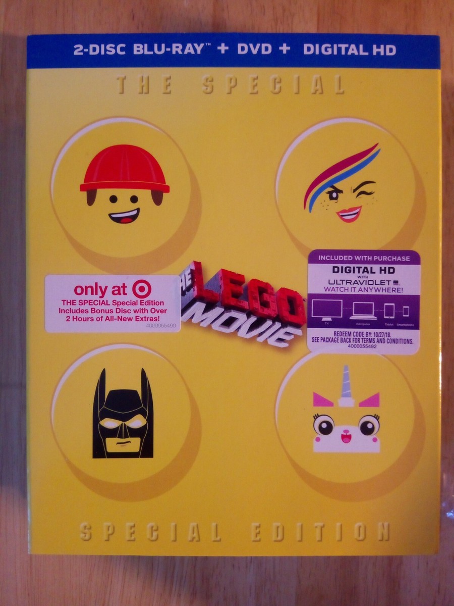 The LEGO Movie SPECIAL Edition Target Exclusive disc Blu-Ray DVD NIP