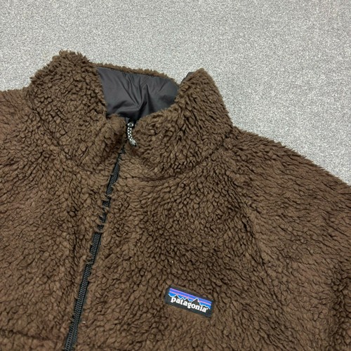 Patagonia Jacket Adult Large Black Reversible Silent Down Fleece Lined Coat Men - Picture 13 of 18