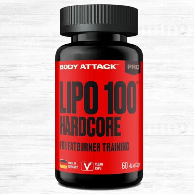 Body Attack LIPO 100 Hardcore 60 Kapseln 480,51 €/kg Koffein Diät Booster