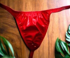 Red PVC G-String Men's