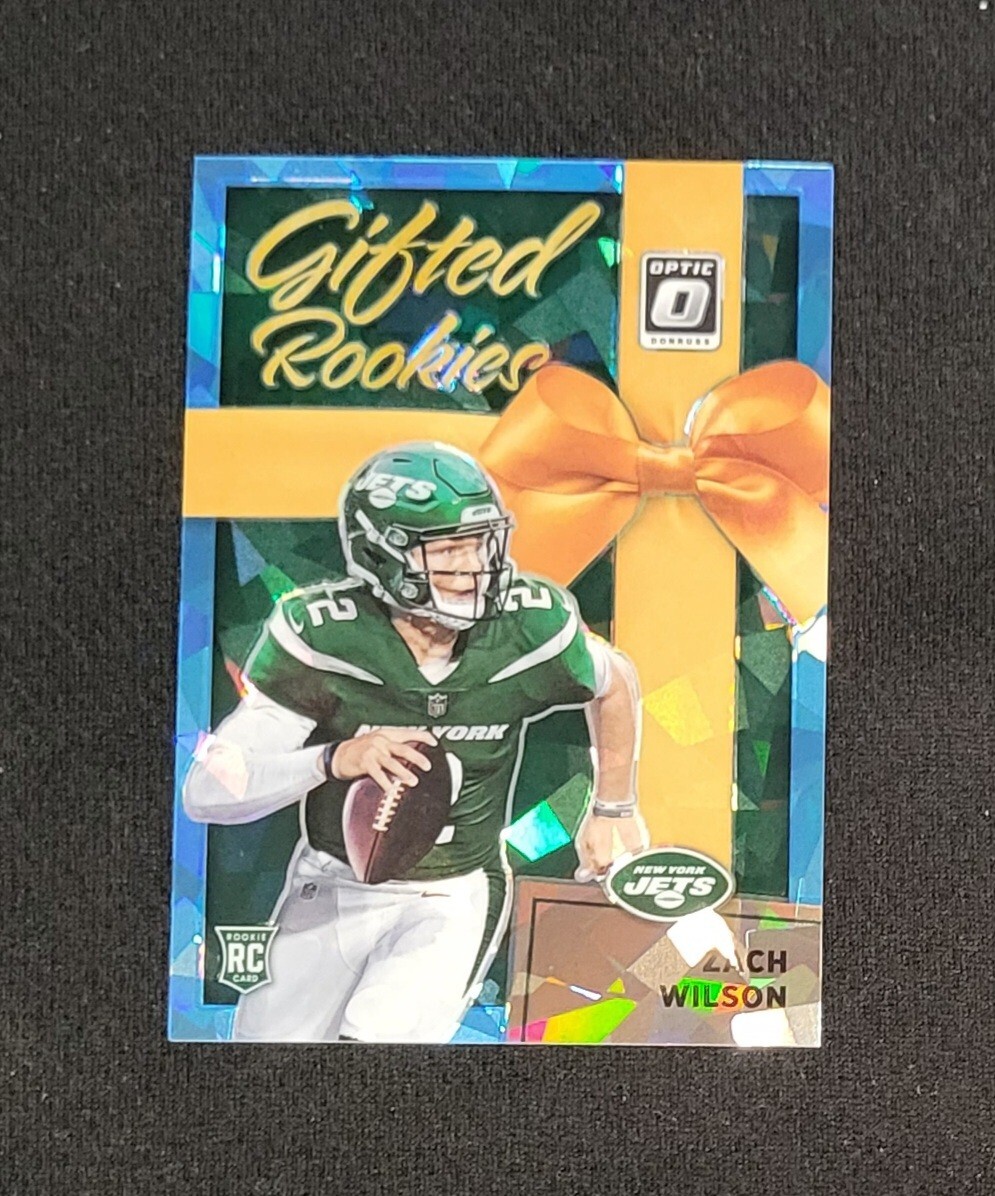 2021 Donruss Optic Zach Wilson Gifted Rookies Blue Ice New York Jets 06/15