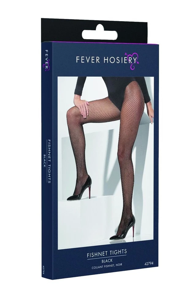 Damas Años 80 Años 80 Años 80 Medias Fishnet Elegante Vestido Negro Nuevo por Smiffys Foto 3 de 3