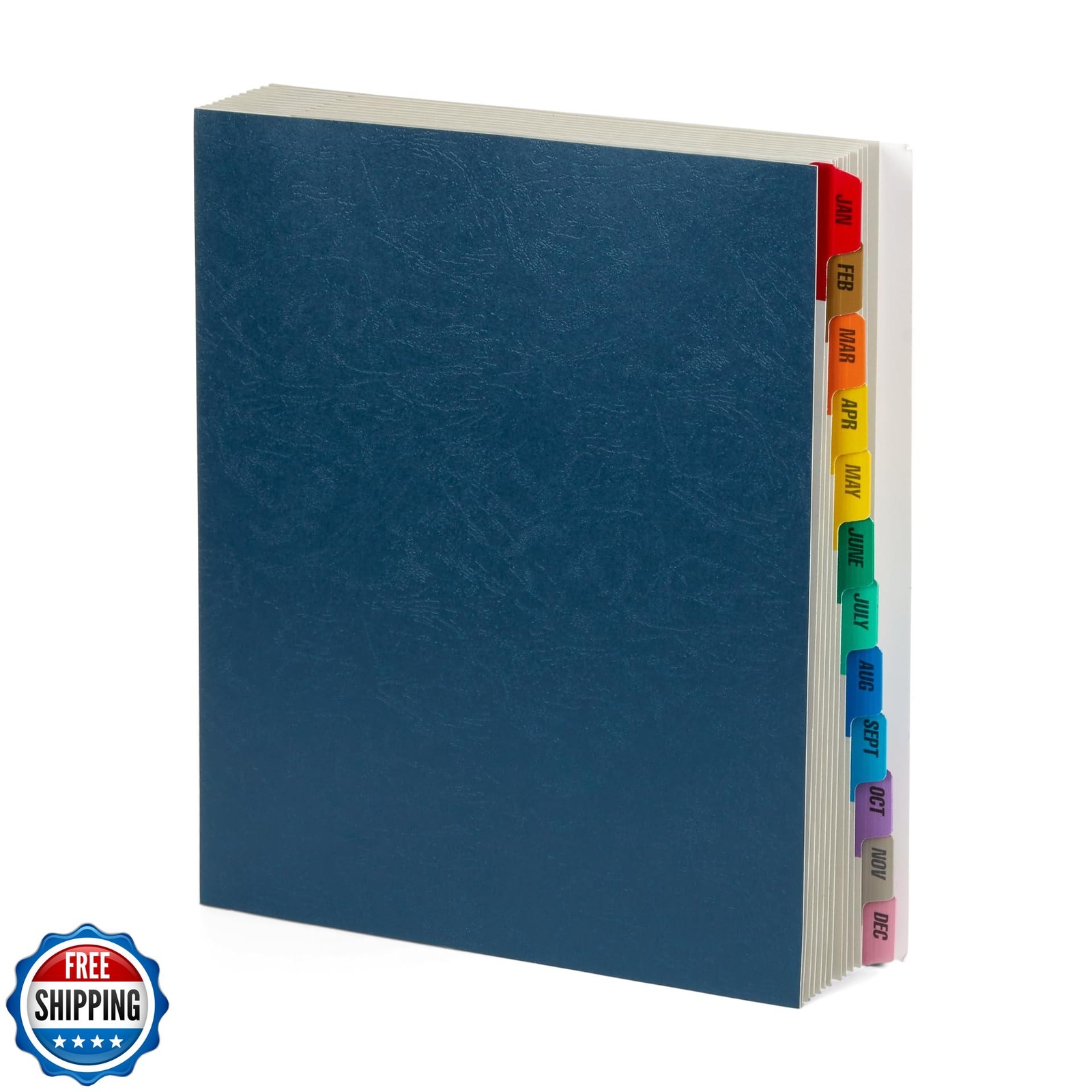 Blue Summit Expanding Desk File with 12 Letter Size Dividers for Monthly Organization-image