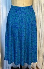 Pendleton Vintage Womens Turq/Blue Pleated Rayon Midi Skirt Sz 16 Pre-owned