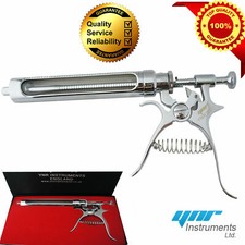 YNR Roux Revolver Syringe Veterinary Instrument Tool 50ml Stainless Steel New