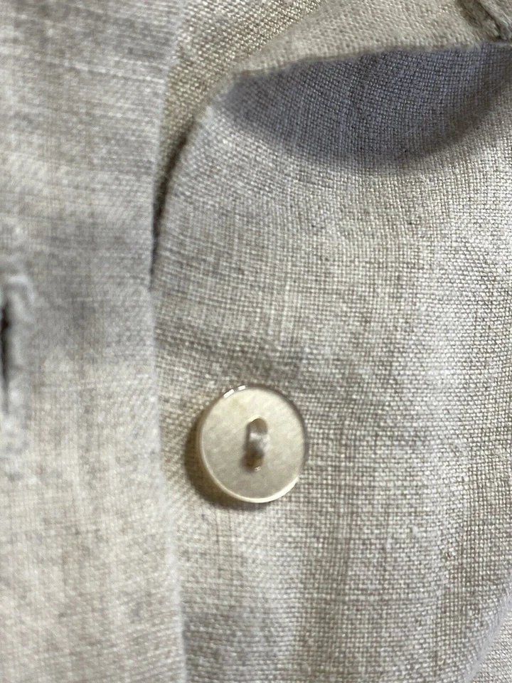 Blusa Josephine Chaus Sport de Linho Feminina Grande Bege Praia Minimalista Resort Vaca - Imagem 4 de 4