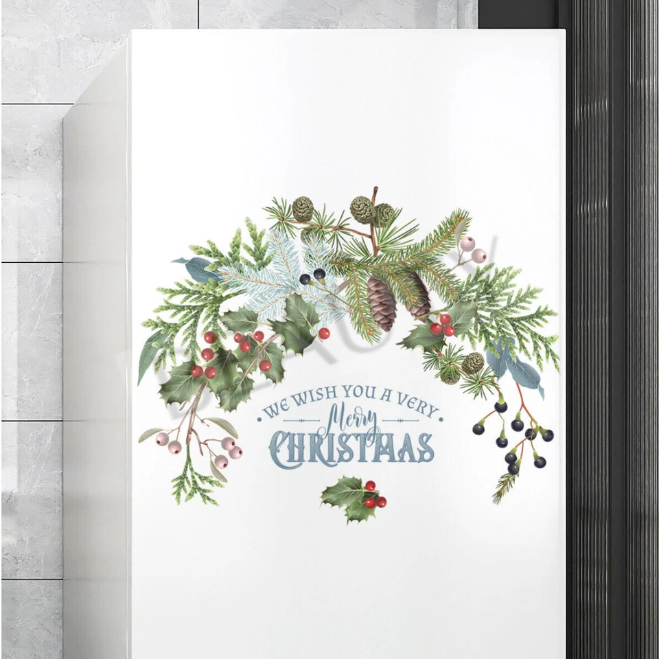 Cute Xmas Garland Tree Christmas Decoration Wall Decal Sticker Window Removable - image 4 of 4