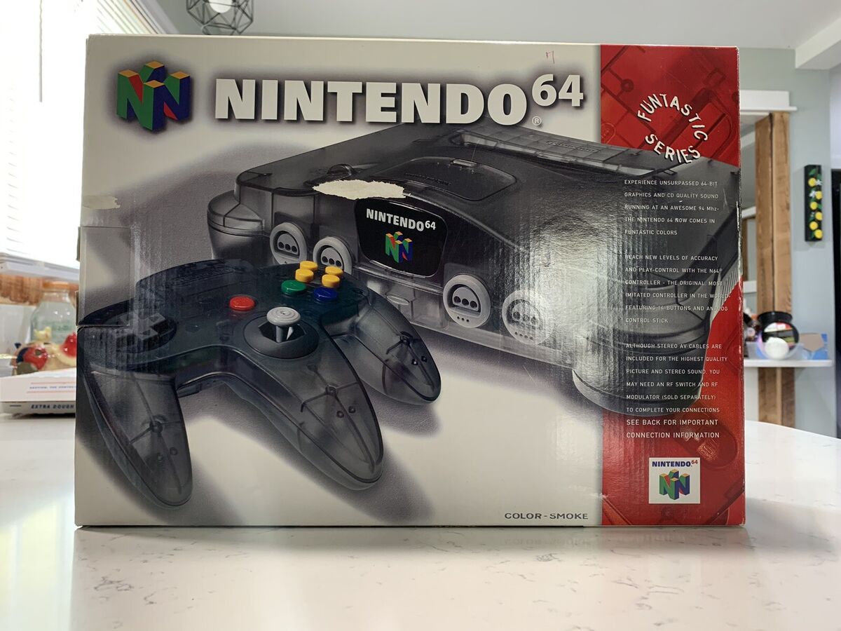 Nintendo 64 Launch Edition Smoke Grey Console Complete In Nintendo 64 Launch Edition Smoke Grey Console Complete In