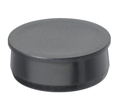 2'' Hole Black HDPE Plastic Panel Round Poly Plug Dome Cover 2-1/8'' Top Head-1299