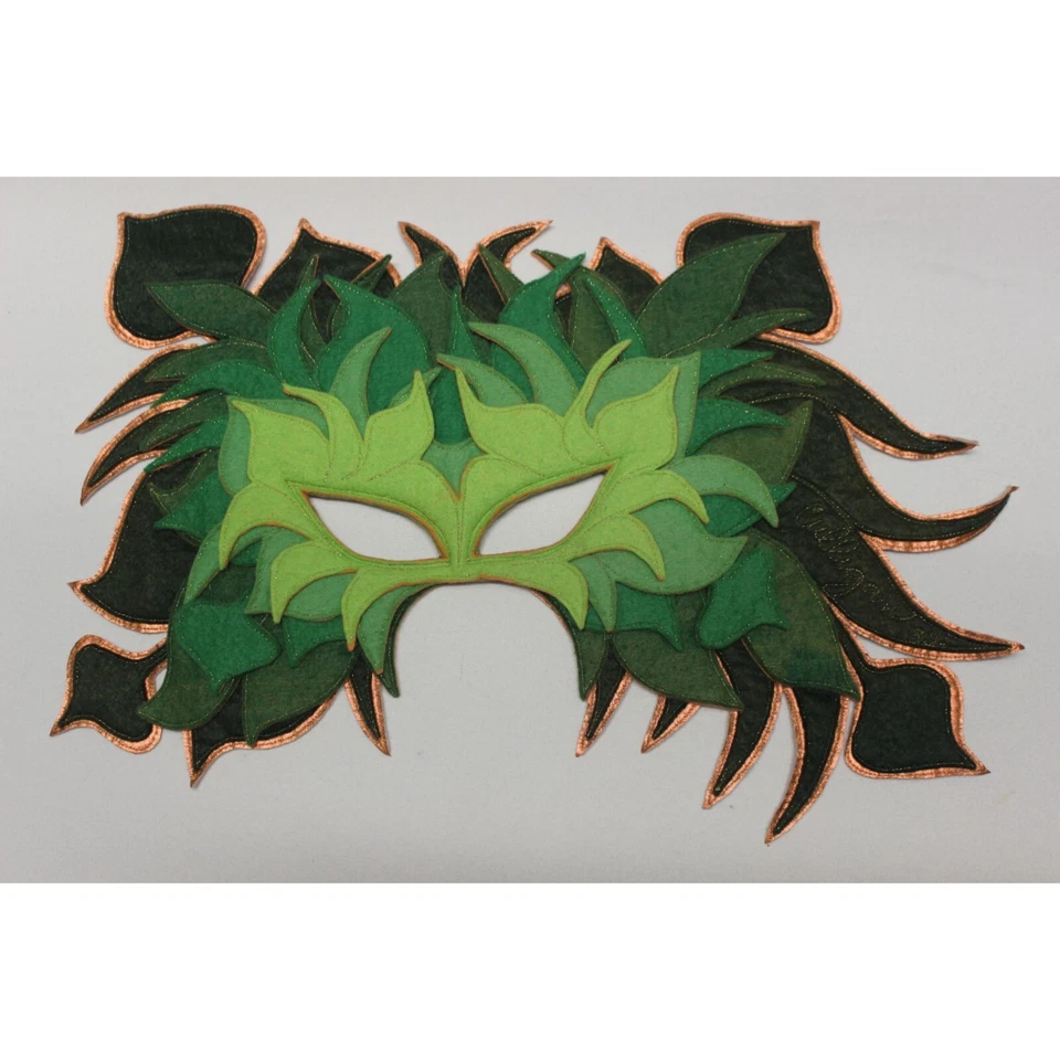 Vintage Mask Hysteria by Maureen Culligan felt carnival festival masquerade mask - Image 4 of 4