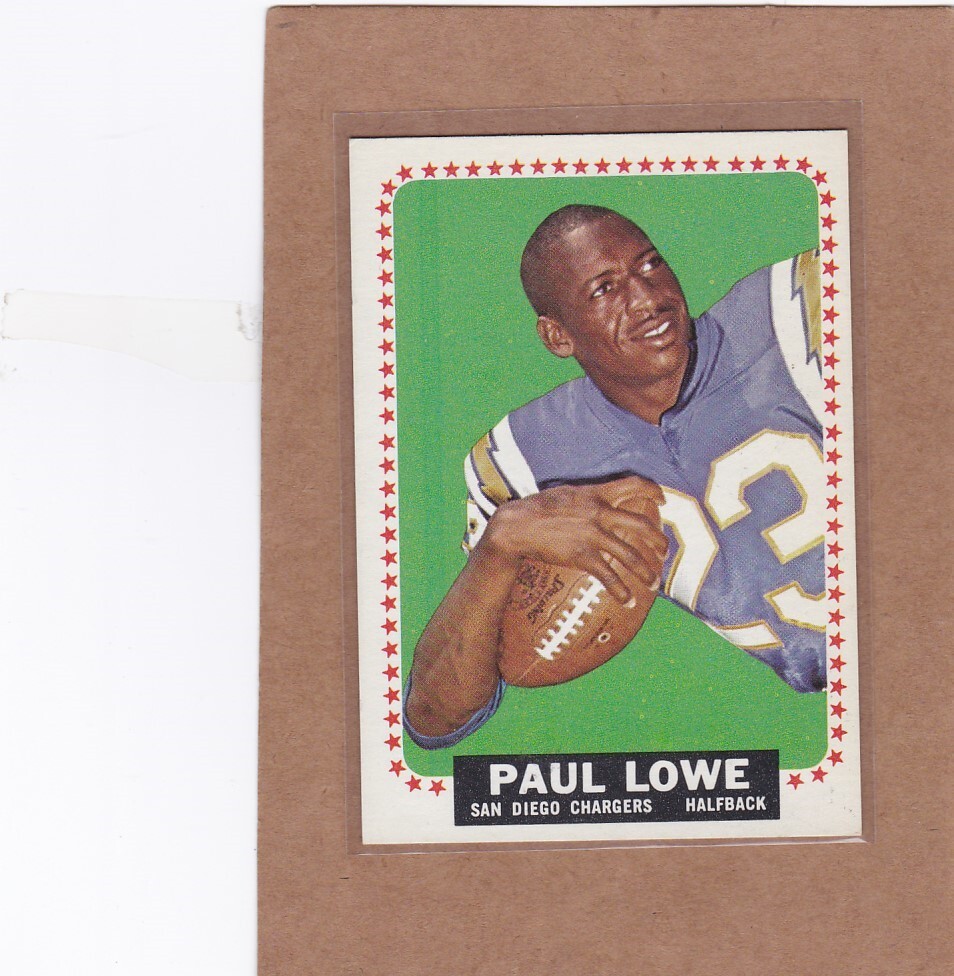 1964 TOPPS FOOTBALL PAUL LOWE #165 CHARGERS EX+ *A36303