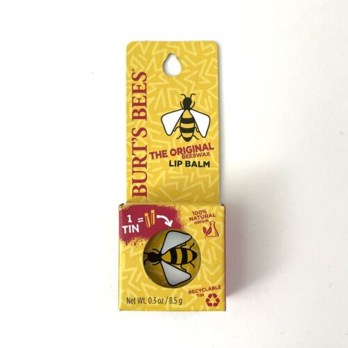 Burt’s Bees Beeswax Lip Balm TIN 0.30 0z, Discontinued, New, Original - Picture 1 of 2