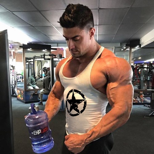 hombre Y-Back Músculo Gimnasio Entrenamiento Cordón Prendas para el torso mangas Culturismo Fitness Camisetas | eBay