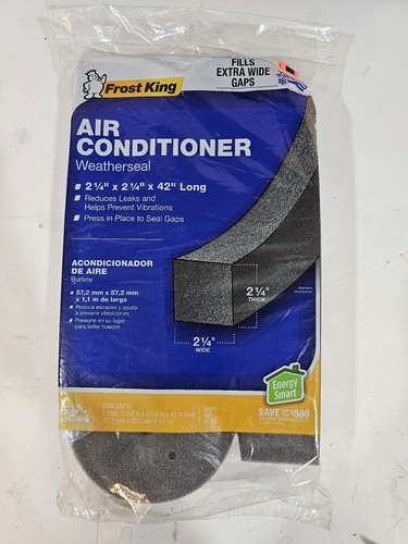 3pk Frost King AC43H Air Conditioner Weatherseal Tape, 2-1/4 x 2-1/4 x 42-Inch - Picture 2 of 3