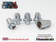 4 x Chrome Flat Seat OEM Locking Alloy Wheel Nuts fits Toyota Auris