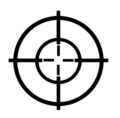 CROSSHAIR TARGET VINYL DECAL - SELF ADHESIVE STICKER FOR CAR BODY ...