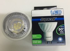 #LED Energy Saving Gu10 Spot Pin Base Wide Beam 5W Light Bulb - Cool Day White