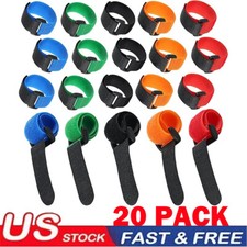 20PCS Fishing Rod Tie Straps Tackle Wrap Bands Fish Pole Holder Fasteners USA
