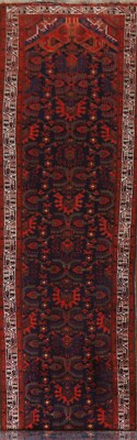 Vegetable Dye Bakhtiari Antique Rug Runner 3'x16' Wool Handmade Hallway Carpet