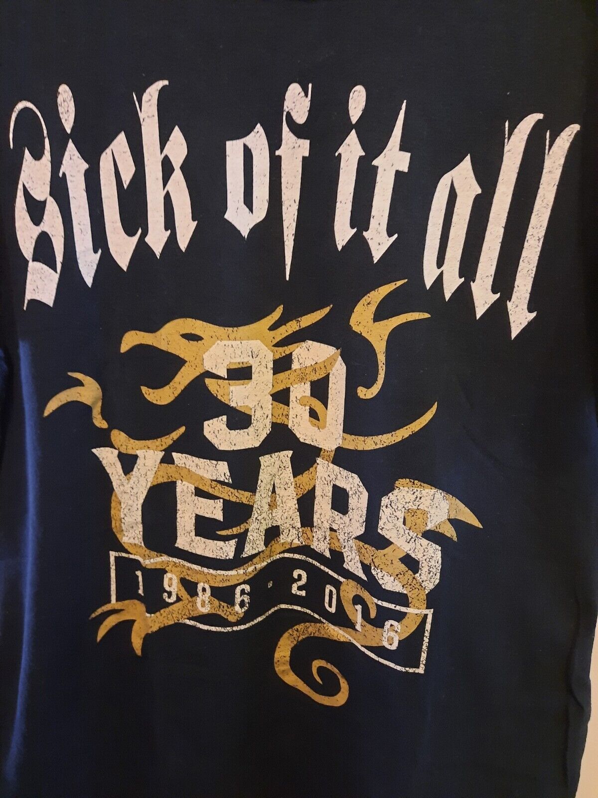 Official Sick Of It All 30th Anniversary T Shirt L NYHC Hardcore Punk  Legends
