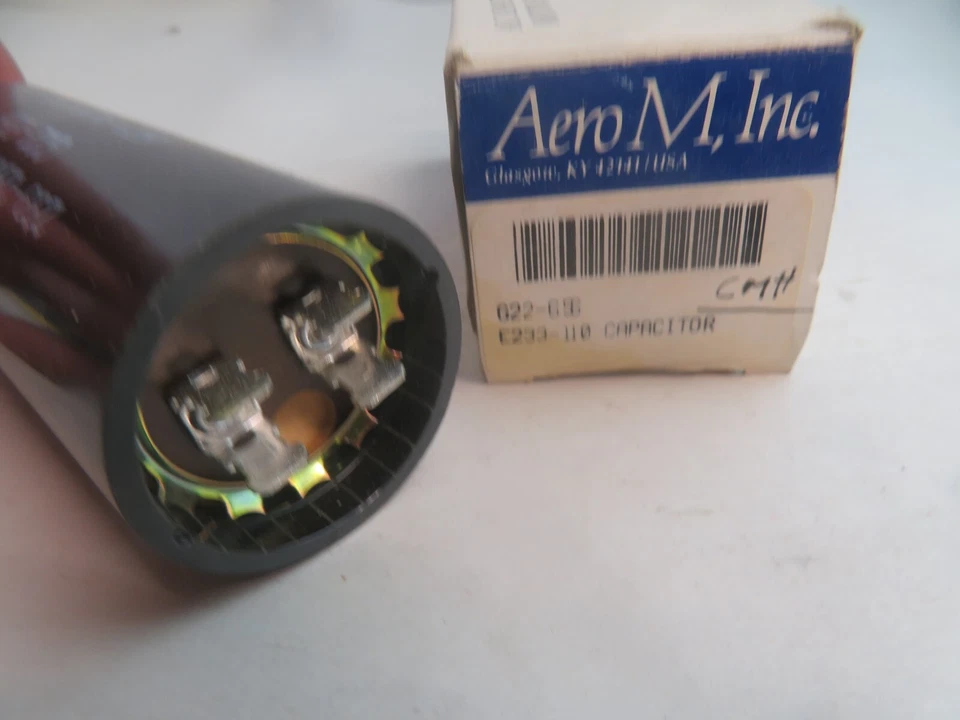 AERO M INC AC CAPACITOR MOTOR START 110VAC G22-656 622-656 NOS Foto 3 de 3