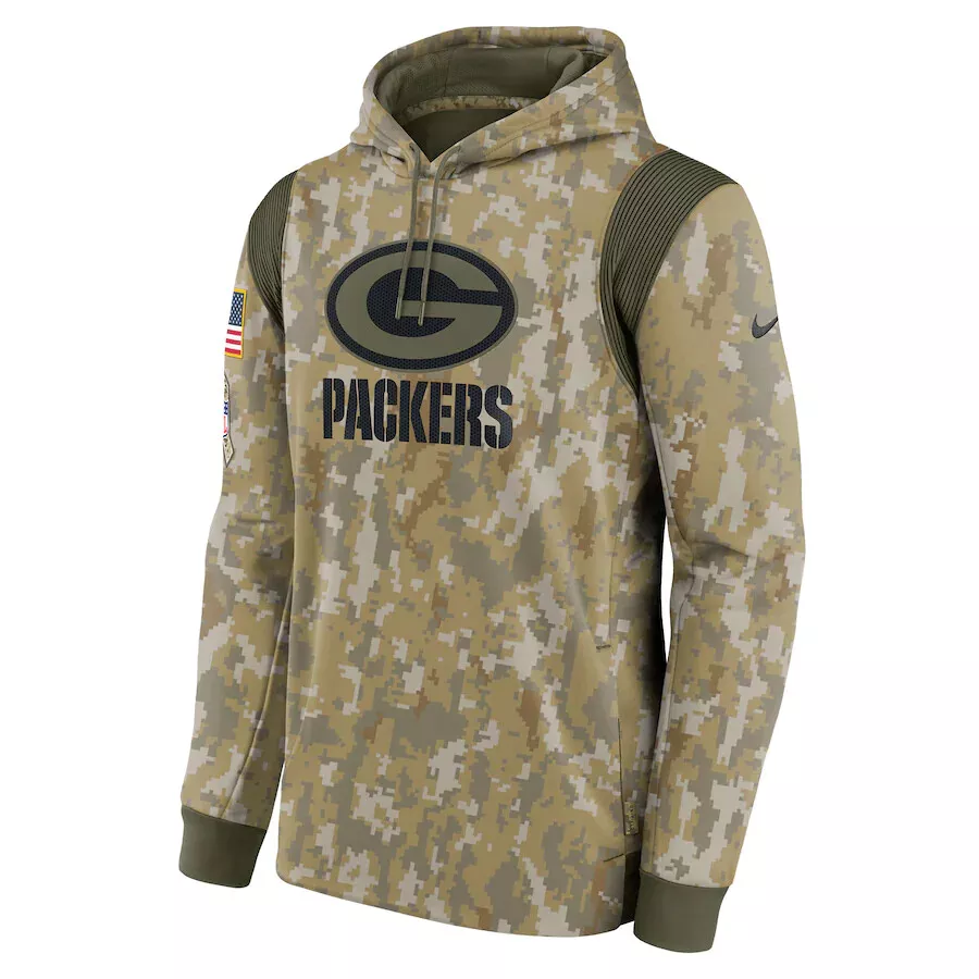 GREEN BAY PACKERS NIKE Camo 2021 Salute To Service HOODIE MEN S