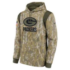 GREEN BAY PACKERS NIKE Camo 2021 Salute To Service HOODIE MEN'S XL