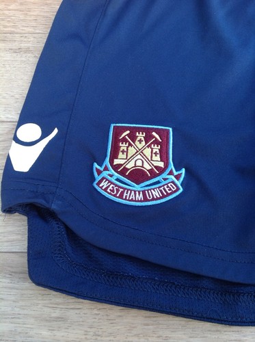 Mens Adults Macron Official West Ham United Training Shorts XS - boys CASTLE - Picture 2 of 4