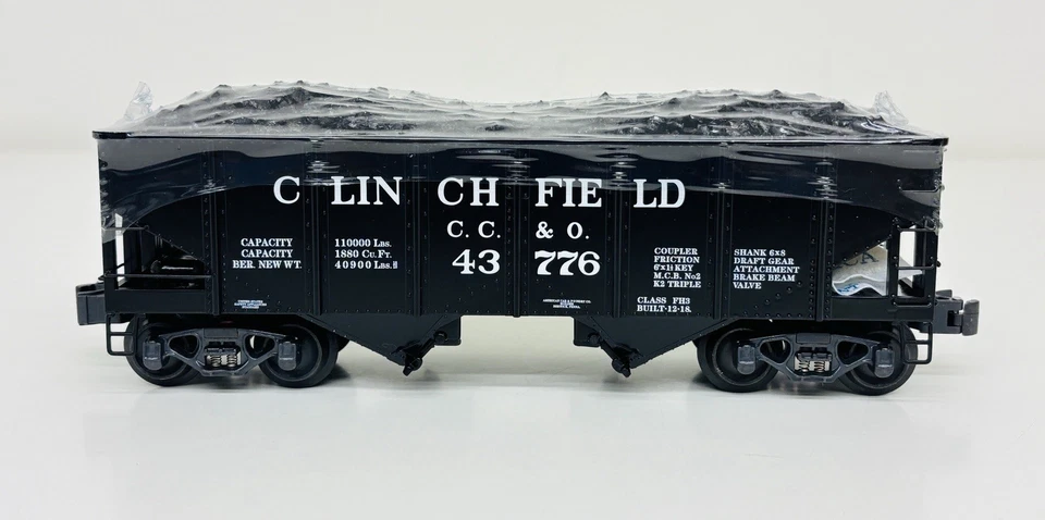 K-Line Clinchfield Diecast 2 Bay Ribbed Hopper #43775 K6253-33511 New No Box - Image 3 of 4