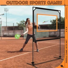 Family Fun Sports Set! Portable   Multi-Sport Paddle Set with Jianzi