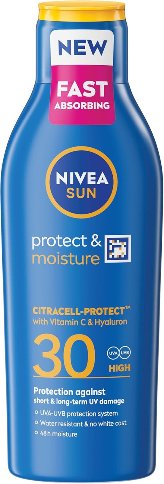 NIVEA SUN Protect & Moisture Sun Lotion SPF 30 (200 Ml), Suncream with Vitamin C