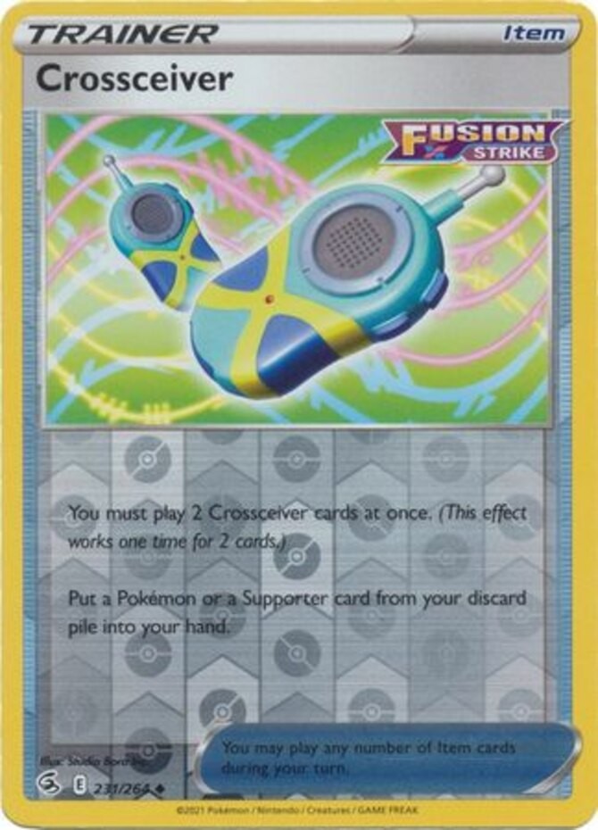 Crossceiver - 231/264 - Uncommon - Reverse Holo (Lp) Fusion Strike - Trainer - I