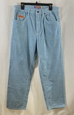 Empyre Men's Relaxed Fit Corduroy Pants Light Blue Skater Baggy Sz 32