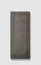 Microdry Gray Quick Drying Memory Foam Bath Mat Runner, 24" x 58"