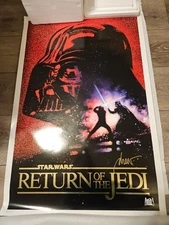 Star Wars Return of the Jedi 10th Anniv Movie Poster Hand Signed By Drew Struzan