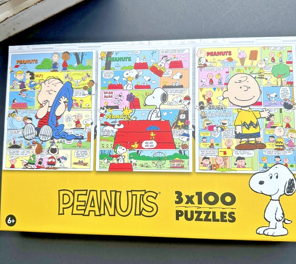 Peanuts Snoopy Holiday 300pc Jigsaw Puzzle- comic stripe fun Xmas gift  Age 6+ - Image 2 of 4