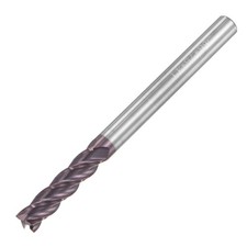 6mm Dia 6mm Shank 75mm Long HRC55 Carbide AlTiN Coated 4 Flute Square End Mill