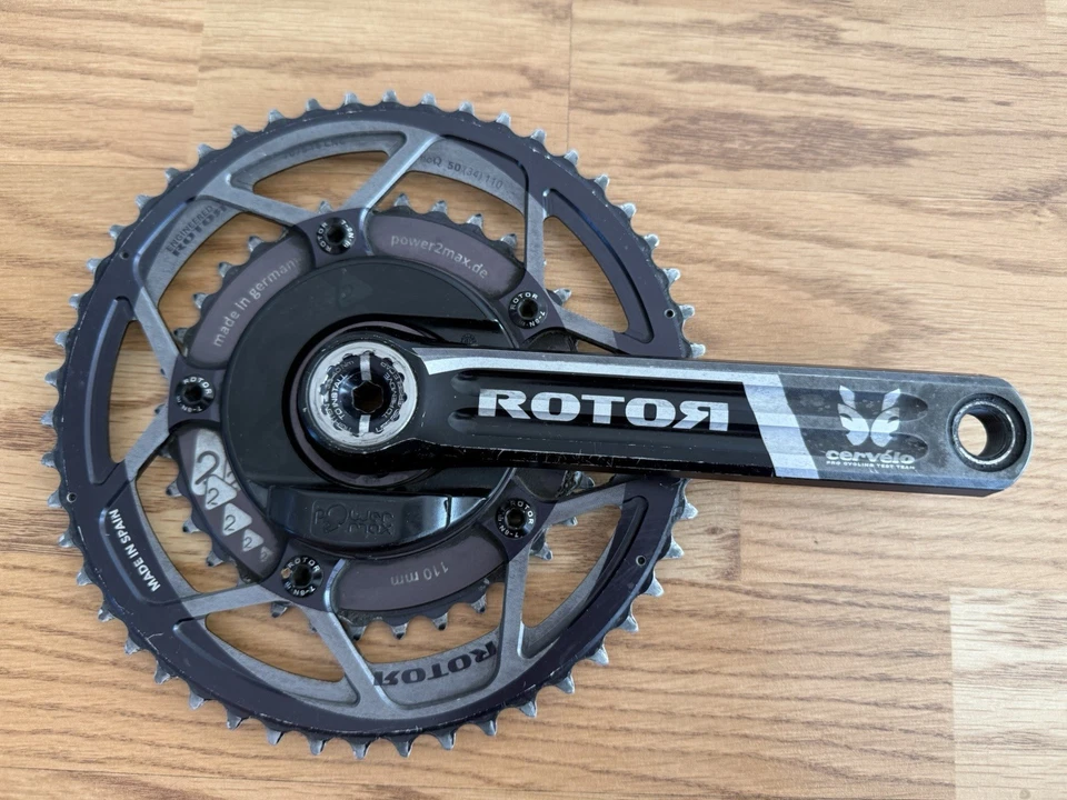 Juego de bielas de rotor medidor de potencia Power2max 172,5 110BCD 50/34 Foto 2 de 4