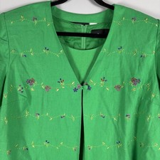 Sag Harbor Women's 20WP Green Sleeveless Maxi Dress Single-Breasted Blazer Set