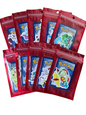 Pokemon Birthday party favor bag Goodie bag Lot of 10 packs 10 cards/pack