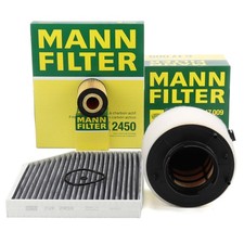 MANN Filterset 3-tlg für AUDI A4 (8K B8) A5 (8T 8F) Q5 (8RB) 2.0 TDI 136-190 PS