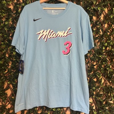 AUTHENTIC DWYANE WADE MIAMI HEAT VICE CITY EDITION NIKE JERSEY T SHIRT L