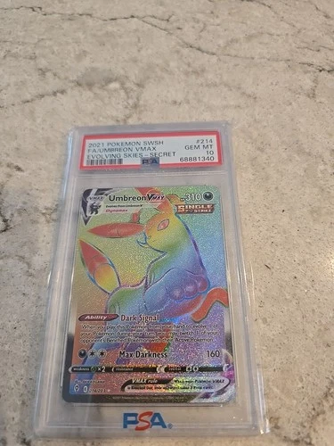 Pokémon Umbreon VMAX 214/203 Rainbow Secret Rare Evolving Skies 2021 PSA 10